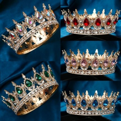 Elegant Baroque Crystal Wedding Crown for Brides and Queens