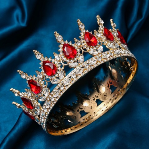Elegant Baroque Crystal Wedding Crown for Brides and Queens