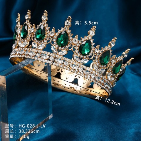 Elegant Baroque Crystal Wedding Crown for Brides and Queens