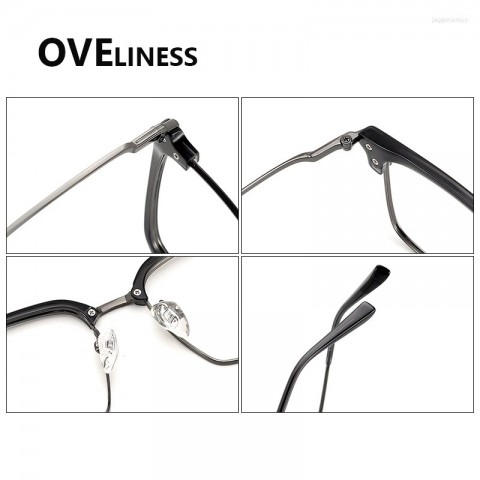 Titanium Men's Square Sunglasses Frame - Lightweight & High-Quality Japanese Design