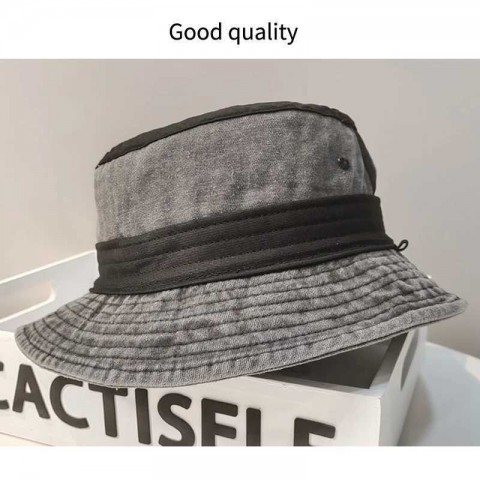 Oversize XXL Wide Brim Bucket Hat for Men Women - 100% Cotton Sun Protection