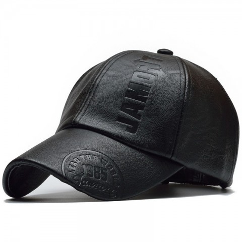 NORTHWOOD Men's High-Quality PU Leather Ball Cap - Dark Brown, Light Brown, Black