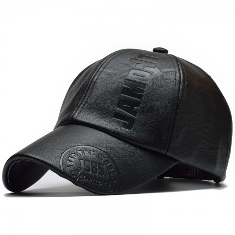 NORTHWOOD Men's High-Quality PU Leather Ball Cap - Dark Brown, Light Brown, Black