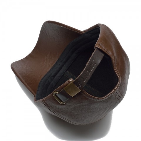 NORTHWOOD Men's High-Quality PU Leather Ball Cap - Dark Brown, Light Brown, Black