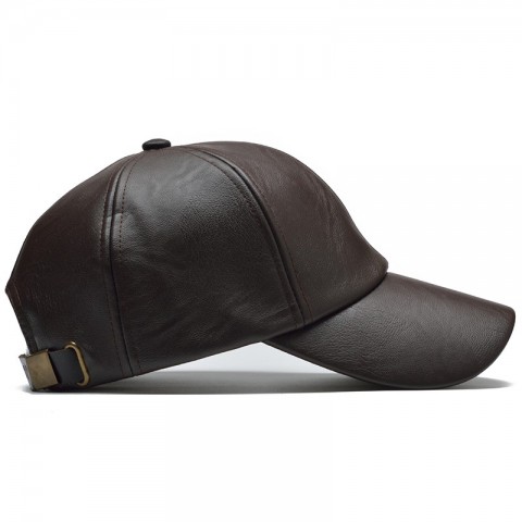 NORTHWOOD Men's High-Quality PU Leather Ball Cap - Dark Brown, Light Brown, Black
