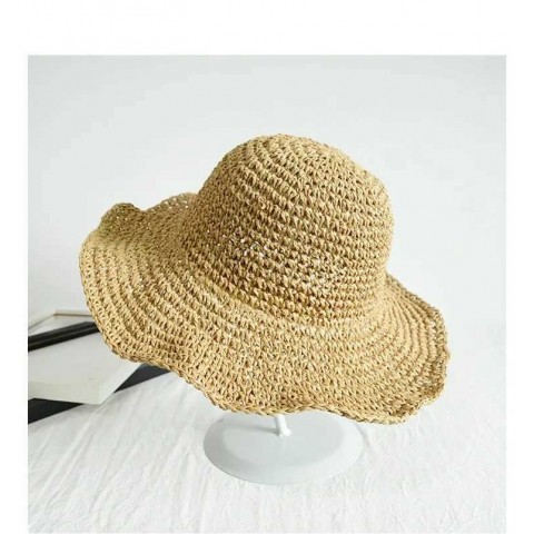 Y250213 Women's Summer Sun Protection Wide Brim Straw Hat for Travel
