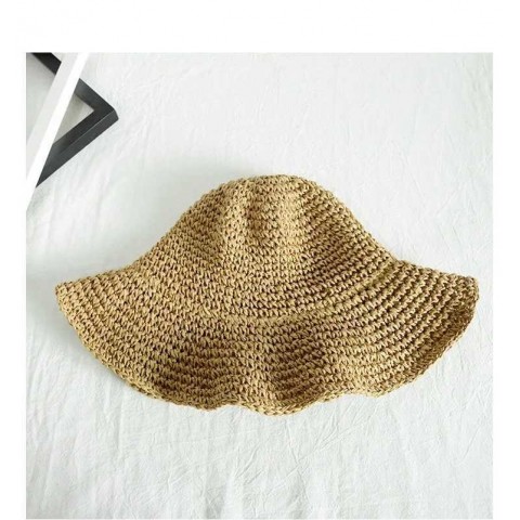 Y250213 Women's Summer Sun Protection Wide Brim Straw Hat for Travel