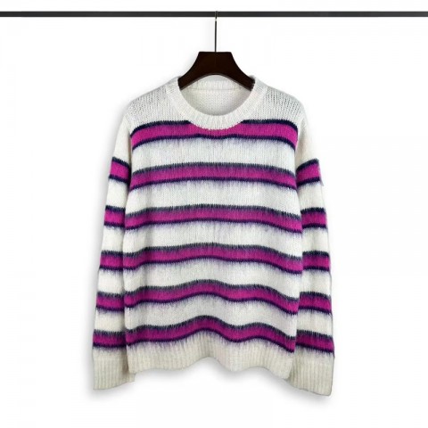 High Street Fashion Thin Wool Hip Hop Crew Neck Knitted Sweater for Men