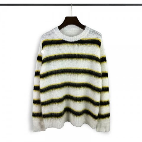 High Street Fashion Thin Wool Hip Hop Crew Neck Knitted Sweater for Men