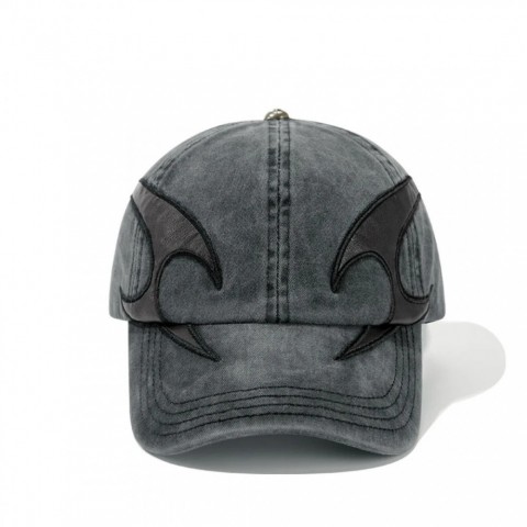 WSAC Dark Flame Vintage Denim Baseball Cap for Men and Women