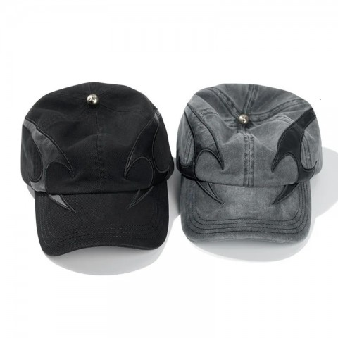WSAC Dark Flame Vintage Denim Baseball Cap for Men and Women