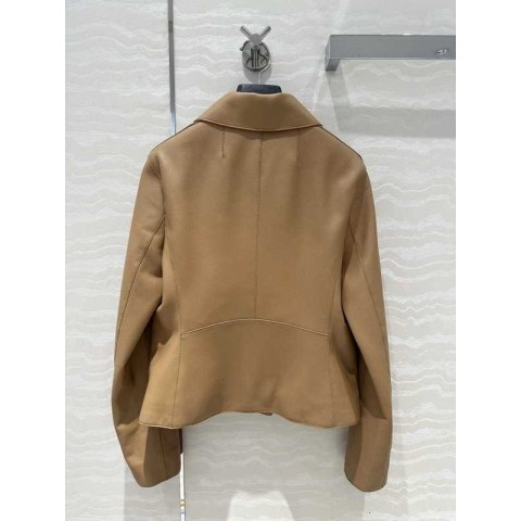Women's Designer Lapel Jacket with Angled Zipper, Punk Style, Long Sleeve