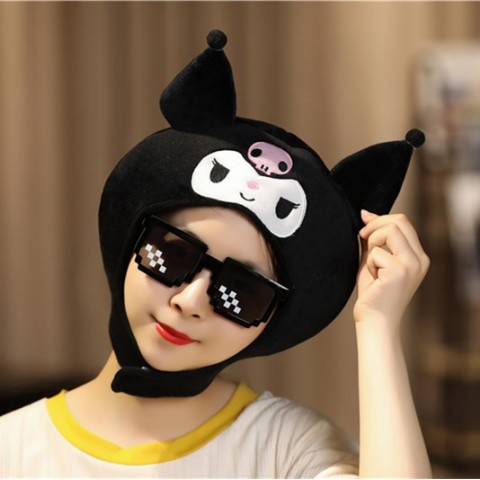 Cute Japanese Korean Girls Flat Polyester Headgear Hat for Birthday Parties