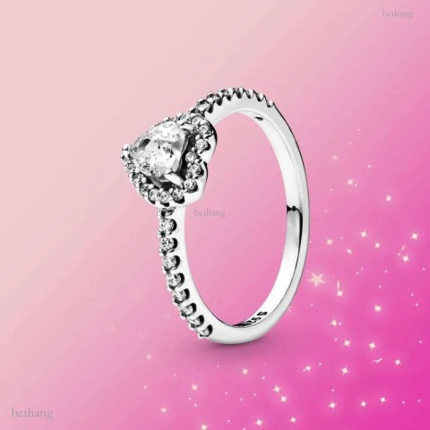 925 Sterling Silver Sparkling Zircon Bowknot Ring for Women