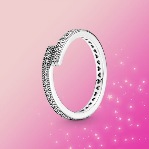 925 Sterling Silver Sparkling Zircon Bowknot Ring for Women
