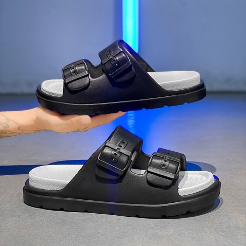 Comfortable Men's Outdoor Indoor Slippers - Thick Sole Beach Flip-Flops