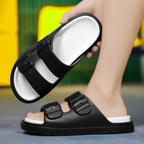 Comfortable Men's Outdoor Indoor Slippers - Thick Sole Beach Flip-Flops