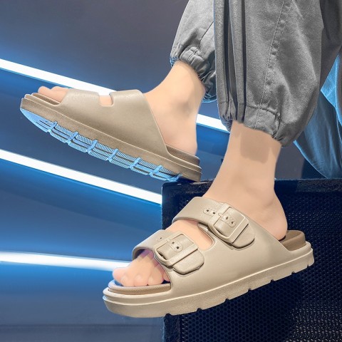 Comfortable Men's Outdoor Indoor Slippers - Thick Sole Beach Flip-Flops