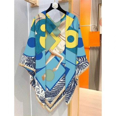 Luxury Warm Horse Print Cashmere Pashmina Scarf J250217