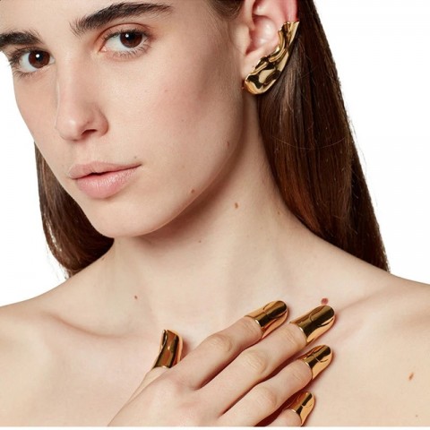 Punk Vintage Metal Ear Clip Stud Earrings for Women