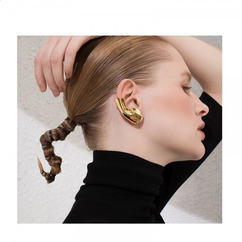 Punk Vintage Metal Ear Clip Stud Earrings for Women