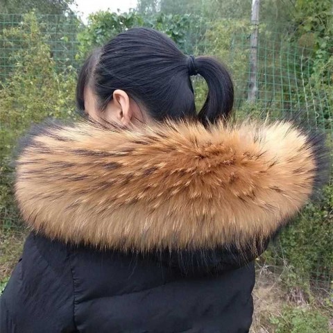 Luxury Winter Fur Collar Scarf - Real Raccoon Fur for Men and Women