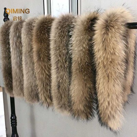 Luxury Winter Fur Collar Scarf - Real Raccoon Fur for Men and Women