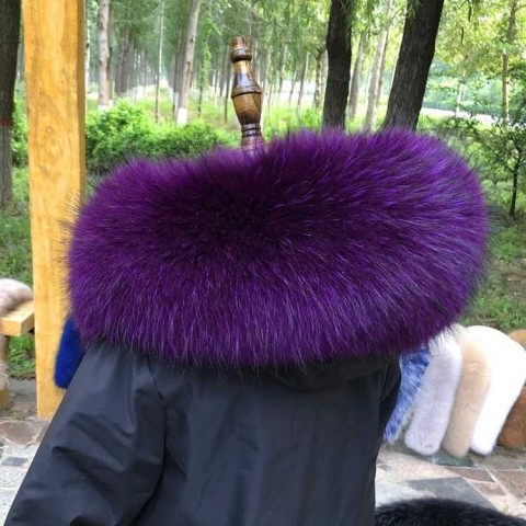 Luxury Winter Fur Collar Scarf - Real Raccoon Fur for Men and Women