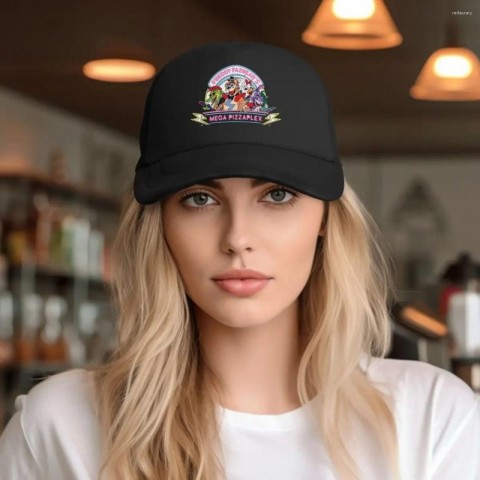FNAF Security Breach Breathable Mesh Snapback Hats for Unisex