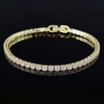 2025 Ins Qixi 4mm Gold Agate All Stars Bracelet for Men
