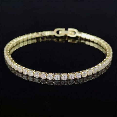2025 Ins Qixi 4mm Gold Agate All Stars Bracelet for Men
