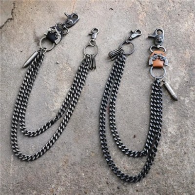 Double Gun Bullet Keychain Pendant for Men