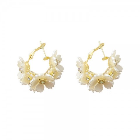 Hbp Exquisite Charm Earrings for Women, Blue Bohemian Style, 18K Gold Plated