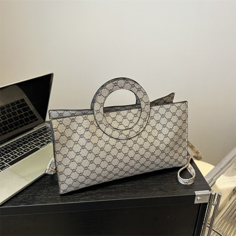 Vintage Fashionable Lightweight Women's PU Casual Tote Bag with Distressed Look