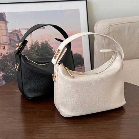 Elegant Women's Vegan Leather Mini Crossbody Bag with Zipper Closure