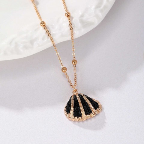 Anto Bohemian Gold Plated Shell Pendant Necklace - Women's 50cm Chain