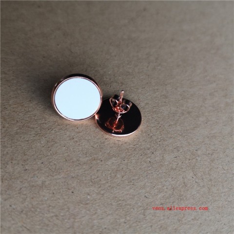 Sublimation Stud Earrings for Fashion Printing - 12mm Zinc Alloy Charms