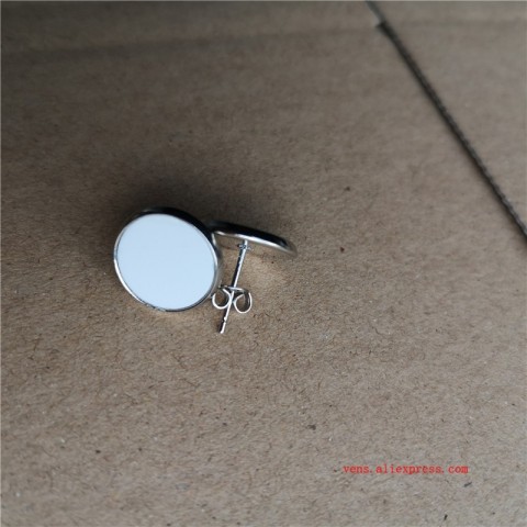 Sublimation Stud Earrings for Fashion Printing - 12mm Zinc Alloy Charms