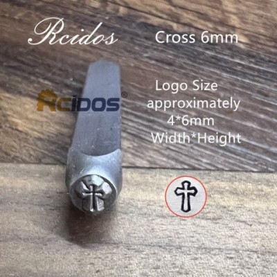 RCIDOS 6mm Stainless Steel Jewelry Stamp Set - Infinity Heart & Cross Design for DIY Bracelets