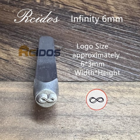 RCIDOS 6mm Stainless Steel Jewelry Stamp Set - Infinity Heart & Cross Design for DIY Bracelets
