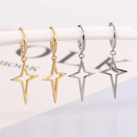 Hoop Earrings Cross Geometric Gold Silver Women Luxury Jewelry