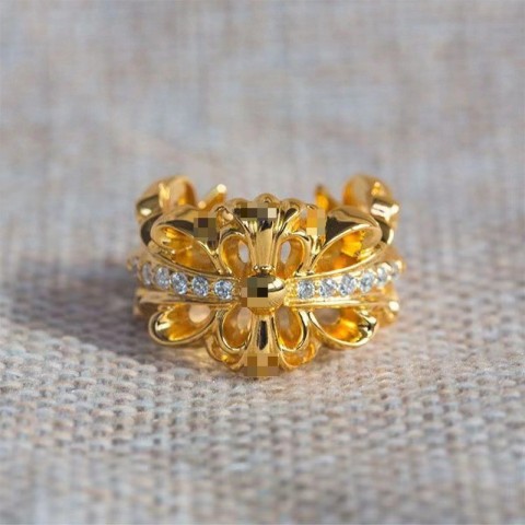 Vintage Cross-Iris Sterling Silver Unisex Ring for Couples - Timeless Jewelry