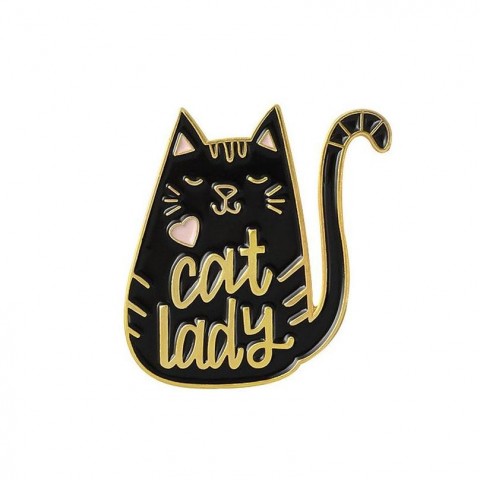 Vintage Punk Style Metal Enamel Brooches for Women - Cat & Dog Design