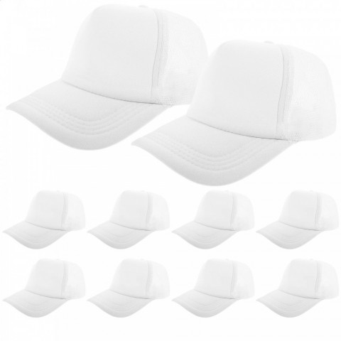 Premium Mesh Baseball Hats for Men and Women - Outdoor DIY Sublimation | 10 Pack