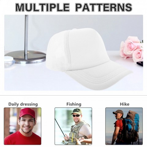 Premium Mesh Baseball Hats for Men and Women - Outdoor DIY Sublimation | 10 Pack