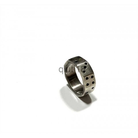 Band Rings Unisex Octagon Design with Plant Pattern - Stylish Jewelry for Men and Women