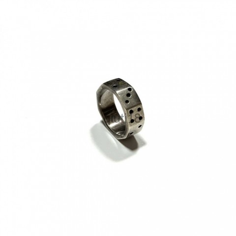 Band Rings Unisex Octagon Design with Plant Pattern - Stylish Jewelry for Men and Women