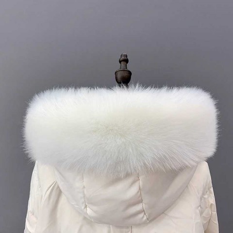 Unisex Faux Raccoon Fur Collar Winter Jacket Accessories S2410