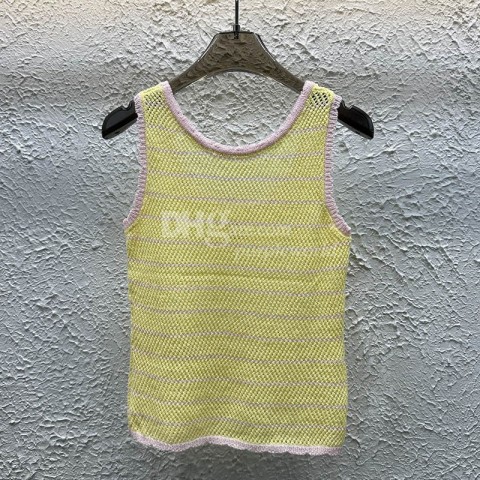 Elegant Women's Stripe Breathable Knit Tank Top