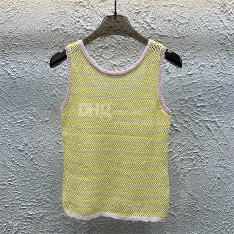 Elegant Women's Stripe Breathable Knit Tank Top